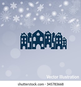 Town vector icon.