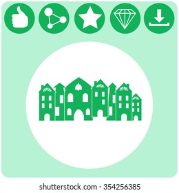 Town vector icon.