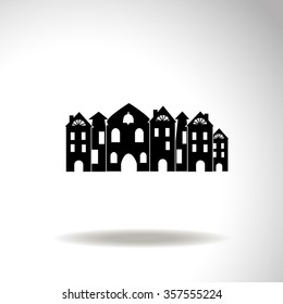 Town vector icon.