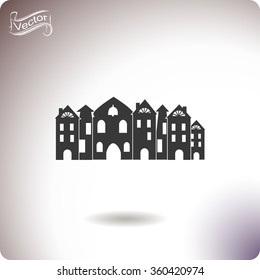Town vector icon.