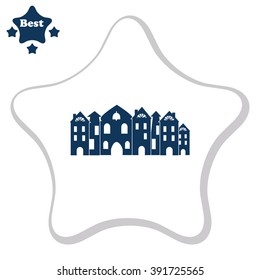 Town vector icon.