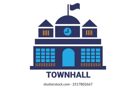 Townhall Single Icon Design Concept.