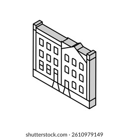 townhome house isometric icon vector. townhome house sign. isolated symbol illustration