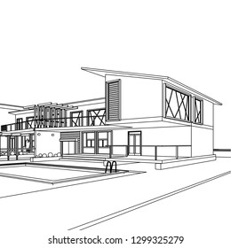 Townhouse, 3d illustration