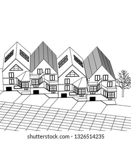 Townhouse, 3d illustration
