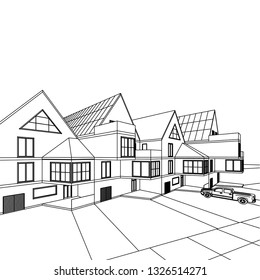 Townhouse, 3d illustration