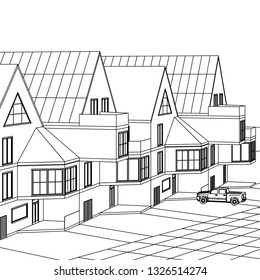 Townhouse, 3d illustration
