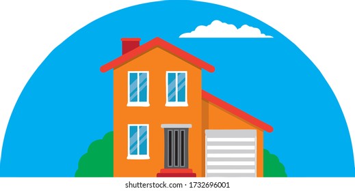 Townhouse Flat House vector illustration graphic design