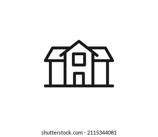 Townhouse flat icon. Single high quality outline symbol for web design or mobile app.  Home thin line signs for design logo, visit card, etc. Outline pictogram EPS10