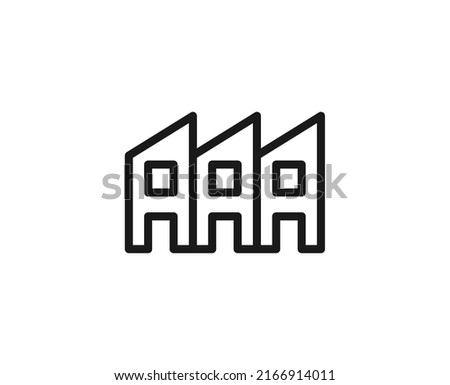 Townhouse flat icon. Single high quality outline symbol for web design or mobile app.  Home thin line signs for design logo, visit card, etc. Outline pictogram EPS10