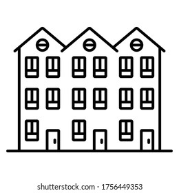 Townhouse Icon In Different Style Vector Illustration.