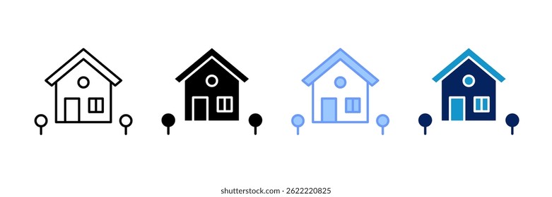 Townhouse-Symbol - Sammlung mehrerer Stile festlegen