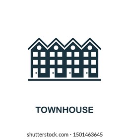 Townhouse icon vector illustration. Creative sign from buildings icons collection. Filled flat Townhouse icon for computer and mobile. Symbol, logo vector graphics.