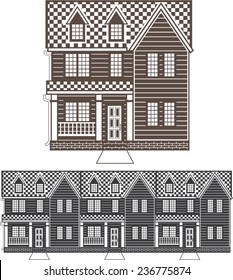 TownHouse row of townhomes vector