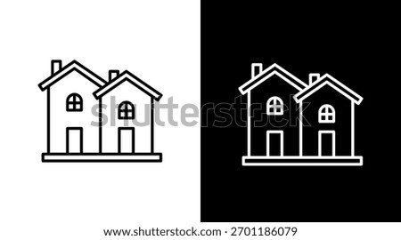 Townhouse White Icon Set Design