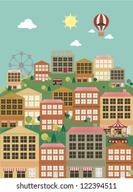 townhouses vector/illustration