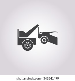 Towtruck Icon Vector. 