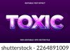 toxic 3d text