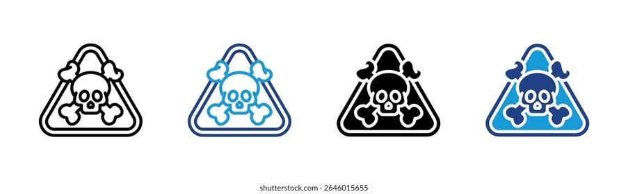 Elemento tóxico del icono de la alerta para el diseño