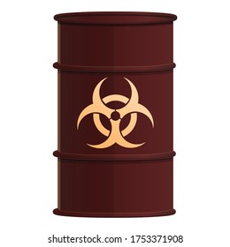 Toxic barrel icon. Cartoon of toxic barrel vector icon for web design isolated on white background