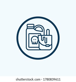 Toxic barrel icon. Cartoon of toxic barrel vector icon for web design isolated on white background
