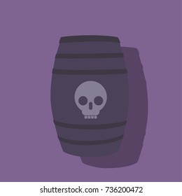 Toxic barrel icon, vector illustration design. Halloween collection.