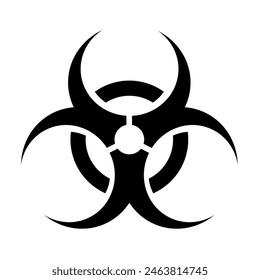 Toxic Biohazard Hazard Yellow Triangle Warning Caution Sign Signage Vector EPS PNG Transparent No Background Clip Art