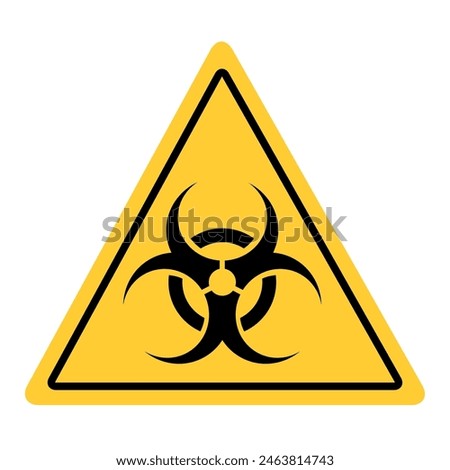 Toxic Biohazard Hazard Yellow Triangle Warning Caution Sign Signage Vector EPS PNG Transparent No Background Clip Art