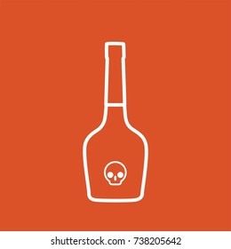 Toxic bottle icon, vector illustration design. Halloween collection.