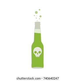 Toxic bottle icon, vector illustration design. Halloween collection.