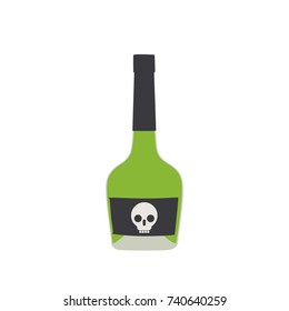 Toxic bottle icon, vector illustration design. Halloween collection.