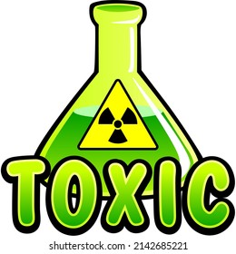 Toxic bottle twitch emote vector illustration