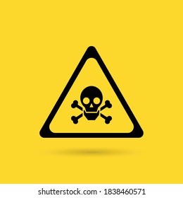 Toxic Caution Sign Warning Label Warning Stock Vector (Royalty Free ...