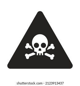 toxic chemical symbol illustration. Poisoning that can be caused by these chemicals can be acute and chronic, and can even cause death at high concentrations, occupational health and safety. glyph