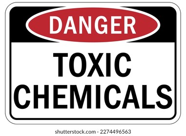 Toxic chemical warning sign and labels