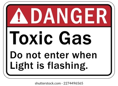 Toxic chemical warning sign and labels