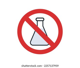Toxic chemicals prohibited sign. Concept of regulations and ecology.
