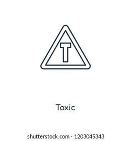 Toxic concept line icon. Linear Toxic concept outline symbol design. This simple element illustration can be used for web and mobile UI/UX.
