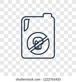 Toxic concept vector linear icon isolated on transparent background, Toxic concept transparency concept in outline style