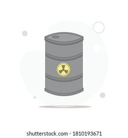 Toxic container vector flat illustration on white