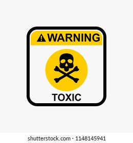 Toxic cross bones sign warning icon design vector