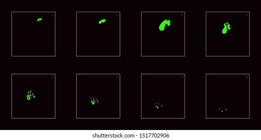toxic dripping special effect animation sprite sheet. Animation for game, cartoon, motion or something else.