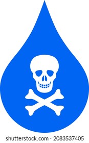 Toxic drop vector illustration on a white background. An isolated flat icon illustration of toxic drop.