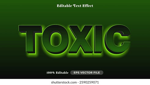 toxic editable text effect, text style