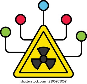 Toxic Environment Ahead Concept, Invasive Species Vector Color Icon Design, Biochemistry Symbol, Biotechnology And Biochemical Sign, Science And Engineering Stock Illustration