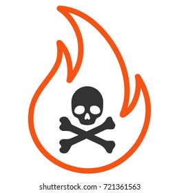 Toxic Fire flat vector icon. An isolated illustration on a white background.