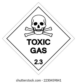 Toxic Gas 2.3 Label Symbol Sign ,Vector Illustration, Isolate On White Background Label .EPS10