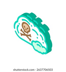 toxic gas air pollution isometric icon vector. toxic gas air pollution sign. isolated symbol illustration