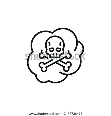 Toxic Gas icon. Simple Toxic Gas icon for social media, app, and web design. Vector illustration