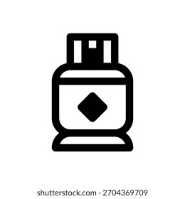 Toxic gas. Outlined stroke vector icon with black-filled details.